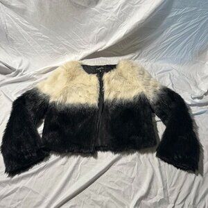faux fur cropped jacket